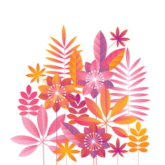 Concept abstract tropical design element.