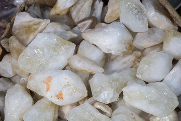 Set of natural mineral gemstones