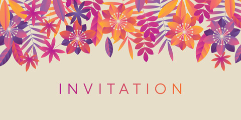 Concept abstract tropical design element.