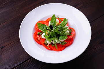 Caprese salad, portion serving