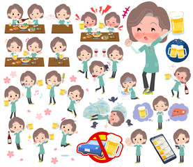 Blue-green tunic Middle women_alcohol