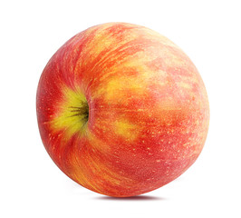 Fresh red apple isolated on white background with clipping path