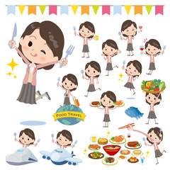 Pink jacket Middle women_food festival