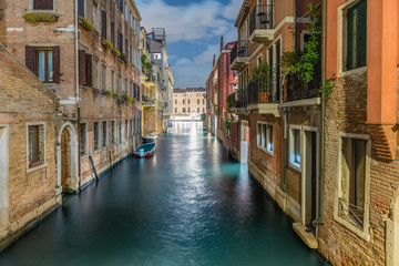View over the scenic canal Rio Marin, Venice, Italy