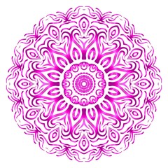 Mandala Style Vector Color Shapes. Abstract design. Fantastic decoration for fashion, holiday card, relax illustration.