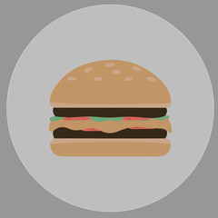 burger icon vector