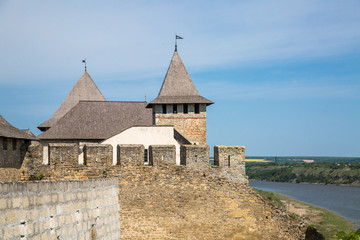 Fototapeta na wymiar Khotyn fortess, castle in Ukraine.