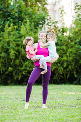 Obraz premium Sport with kids