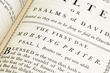 Psalms used for worship in a very old version of the Book of Common Prayer (CofE)