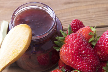 strawberry jam with natural strawberries