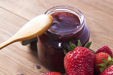 strawberry jam with natural strawberries