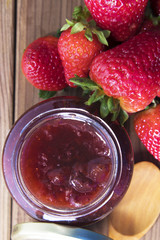 strawberry jam with natural strawberries