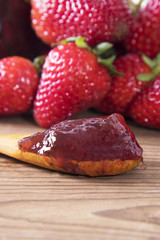 strawberry jam with natural strawberries