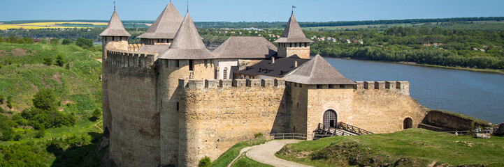 Fototapeta premium Khotyn fortess, castle in Ukraine.