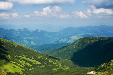 Obraz premium The landscape on the Carpathian Mountains in Ukraine