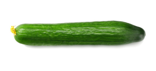 cucumber isolated on white background. top view