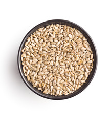 Peeled sunflower seeds.