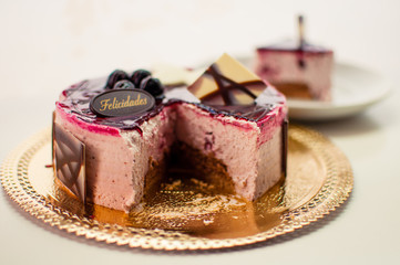 tarta de fresa y amarena