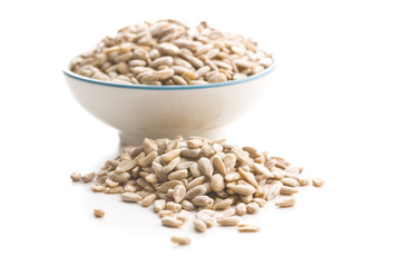 Peeled sunflower seeds.