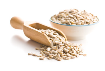 Peeled sunflower seeds.