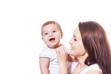 Mother and Baby smiling