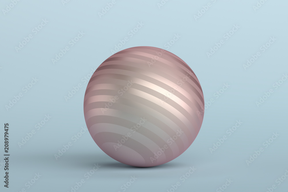 Aufkleber abstract 3d rendering of geometric shape. minimalistic composition. modern background design with sp