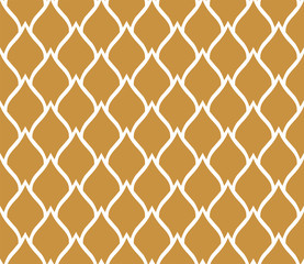Fototapeta premium Abstract Geometric Pattern. Vector Leaves Seamless Background.