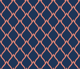 Fototapeta premium Abstract Geometric Pattern. Vector Leaves Seamless Background.