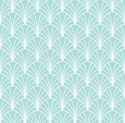 Abstract Art Deco Seamless Background. Geometric Fish Scale Pattern.