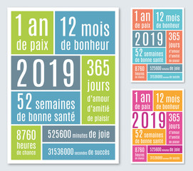 2019-Carte de v&oelig;ux mois, semaines, heures-1