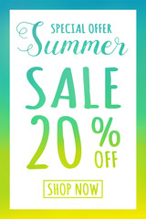 Obraz premium Design of multicoloured poster for Summer Sale. Vector.