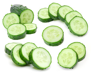 Cucumber collection isolated