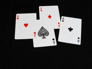 All four aces from a pack of cards