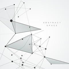 Abstract polygonal space connecting background