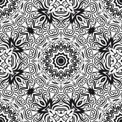 Fototapeta na wymiar Seamless Floral pattern. Art-deco Geometric background. Modern graphic design. Vector illustration. For print, fashion