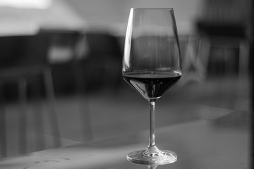 Glass of red wine 