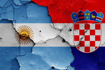 flags of Argentina and Croatia