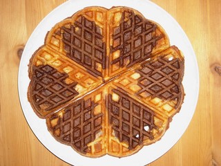 Belgian Waffles on Plate