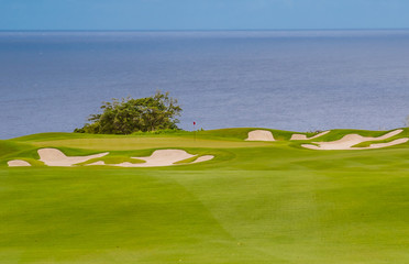 Golf course by the ocean