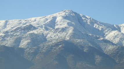 Landscape of mountains and snow 