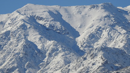 Landscape of mountains and snow 