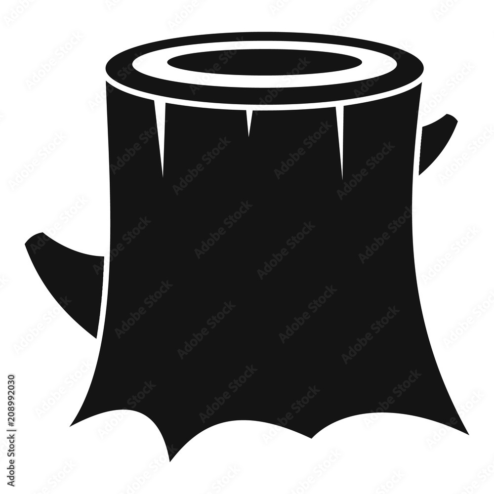 Poster fresh tree stump icon. simple illustration of fresh tree stump vector icon for web design isolated o