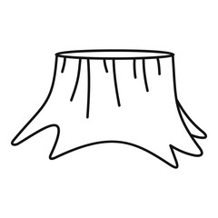 Old stump icon. Outline illustration of old stump vector icon for web design isolated on white background
