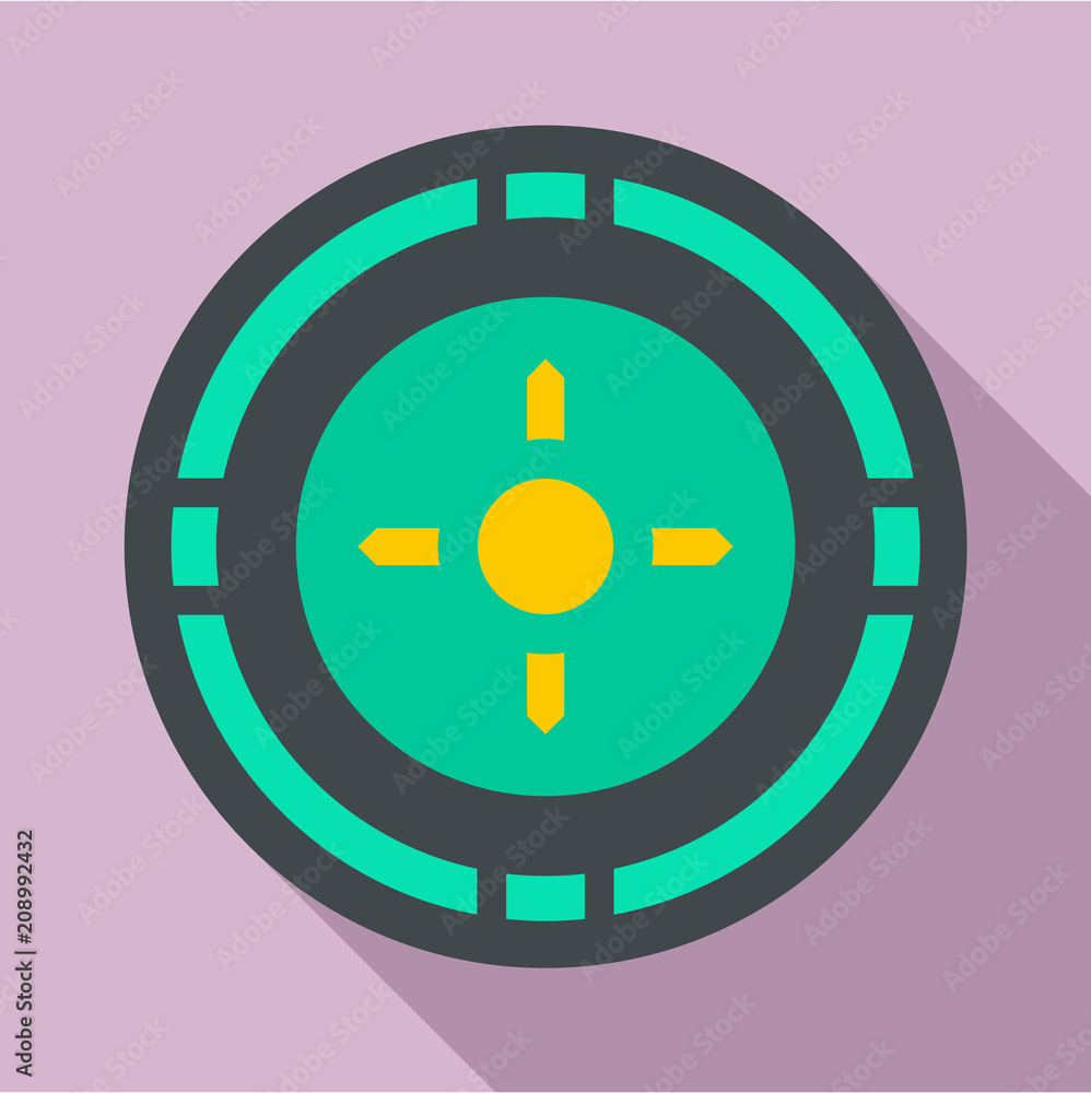 Poster reticle target icon. flat illustration of reticle target vector icon for web design