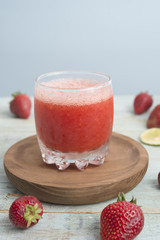 Water with strawberry