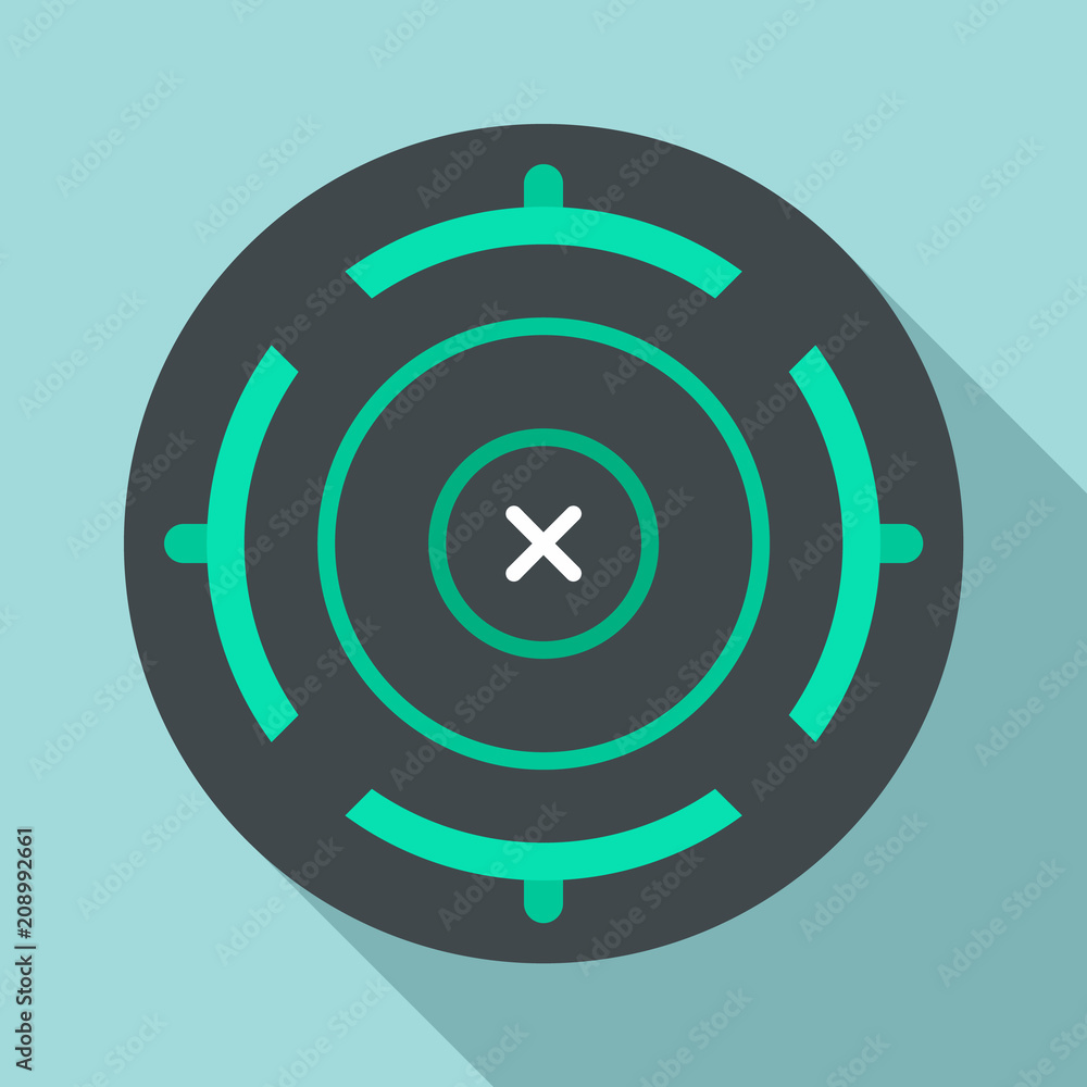 Poster cross aim target icon. flat illustration of cross aim target vector icon for web design