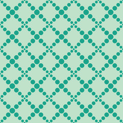 Seamless dots pattern, folk motif, seamless diagonal crosshatch pattern, monotone background texture, abstract screen print texture, green seamless fabric print