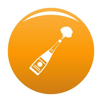 Explosion champagne icon. Simple illustration of explosion champagne vector icon for any design orange
