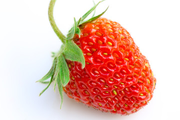 Red berry strawberry isolated on white background.