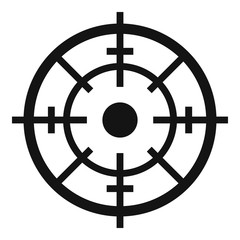 Maritime radar aim icon. Simple illustration of maritime radar aim vector icon for web design isolated on white background - obrazy, fototapety, plakaty